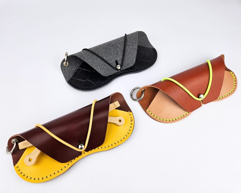 Estuche de cuero para gafas