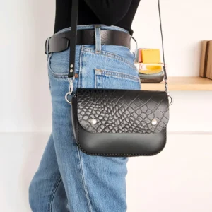 Bolso convertible de cuero. Bandolera + Riñonera