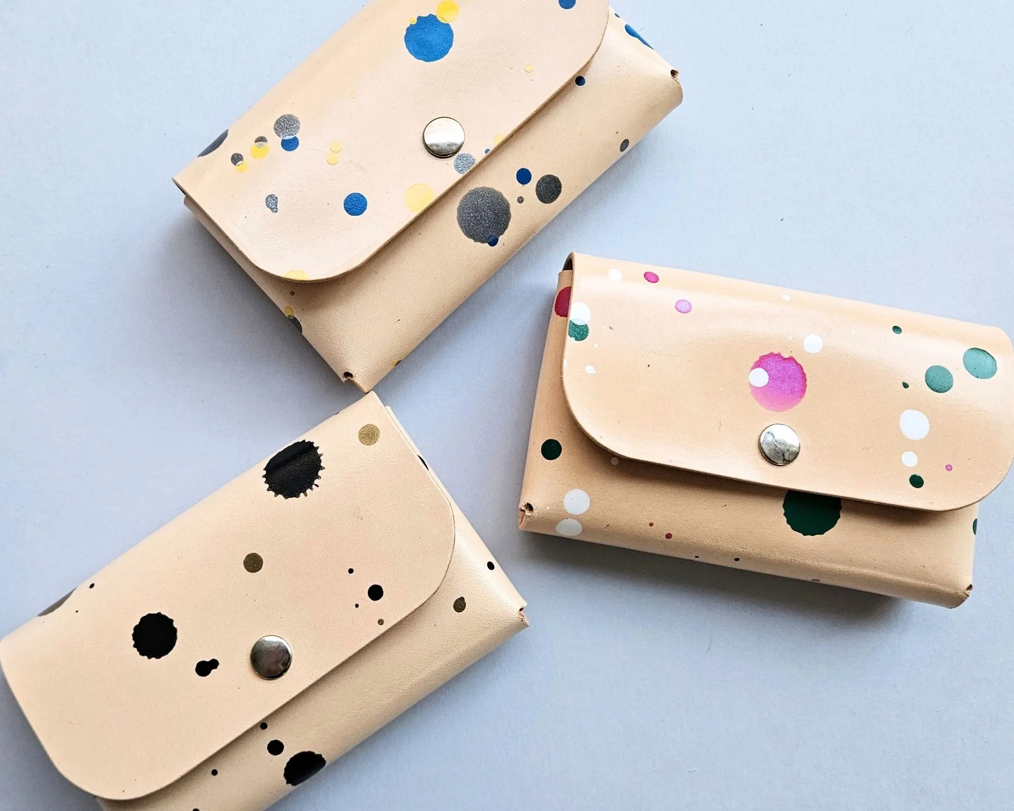 Cartera - monedero de cuero colores - Imagen 3