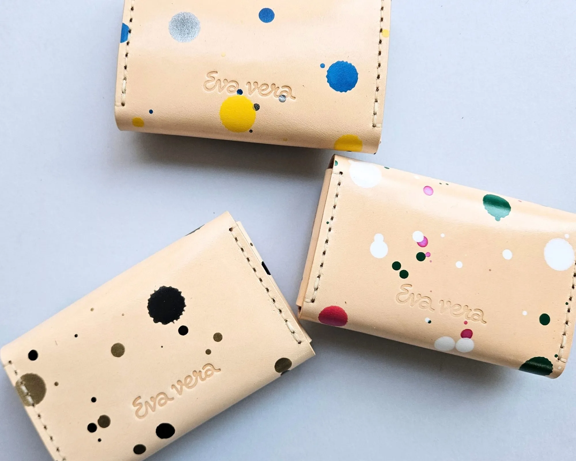 Cartera - monedero de cuero colores - Imagen 2